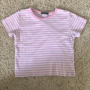 brandy melville pink striped top